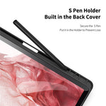 DUX DUCIS TOBY Series For Samsung Galaxy Tab S10 FE / S9 FE / S9 PU Leather Tablet Case Tri-Fold Stand Smart Cover with Pencil Holder