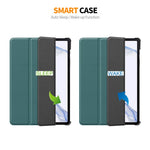 ENKAY HAT PRINCE Smart Tablet Case for Samsung Galaxy Tab S9 , PU Leather+PC Trifold Stand Protective Cover
