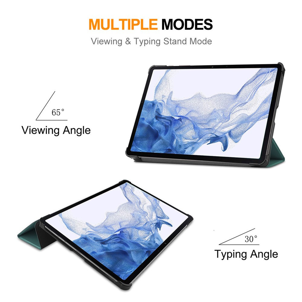 ENKAY HAT PRINCE Smart Tablet Case for Samsung Galaxy Tab S9 , PU Leather+PC Trifold Stand Protective Cover