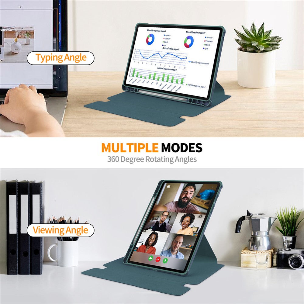 ENKAY HAT PRINCE til Samsung Galaxy Tab S9 PU læder + TPU tablet cover, roterende stander, smart cover med aftageligt tastatur