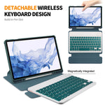ENKAY HAT PRINCE til Samsung Galaxy Tab S9 PU læder + TPU tablet cover, roterende stander, smart cover med aftageligt tastatur