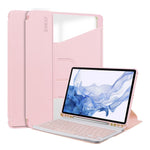 ENKAY HAT PRINCE til Samsung Galaxy Tab S9 PU læder + TPU tablet cover, roterende stander, smart cover med aftageligt tastatur