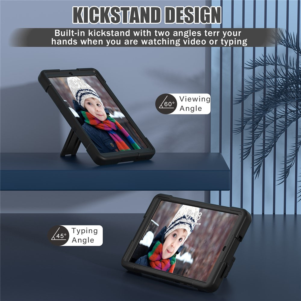 For Lenovo Tab M8 (4th Gen) 2024 TB-301XU / M8 (4th Gen) 2023 TB-300FU Tablet Case Robot Style Silicone + PC Kickstand Cover