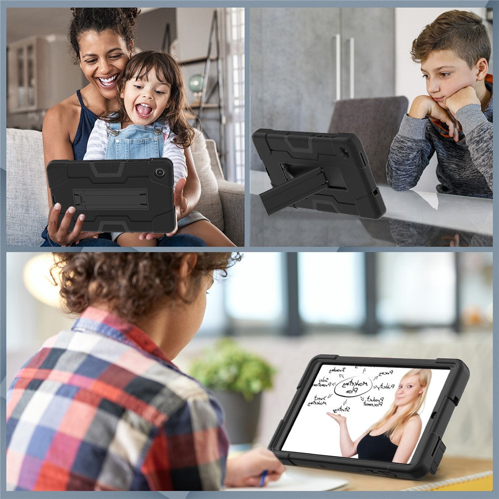 For Lenovo Tab M8 (4th Gen) 2024 TB-301XU / M8 (4th Gen) 2023 TB-300FU Tablet Case Robot Style Silicone + PC Kickstand Cover