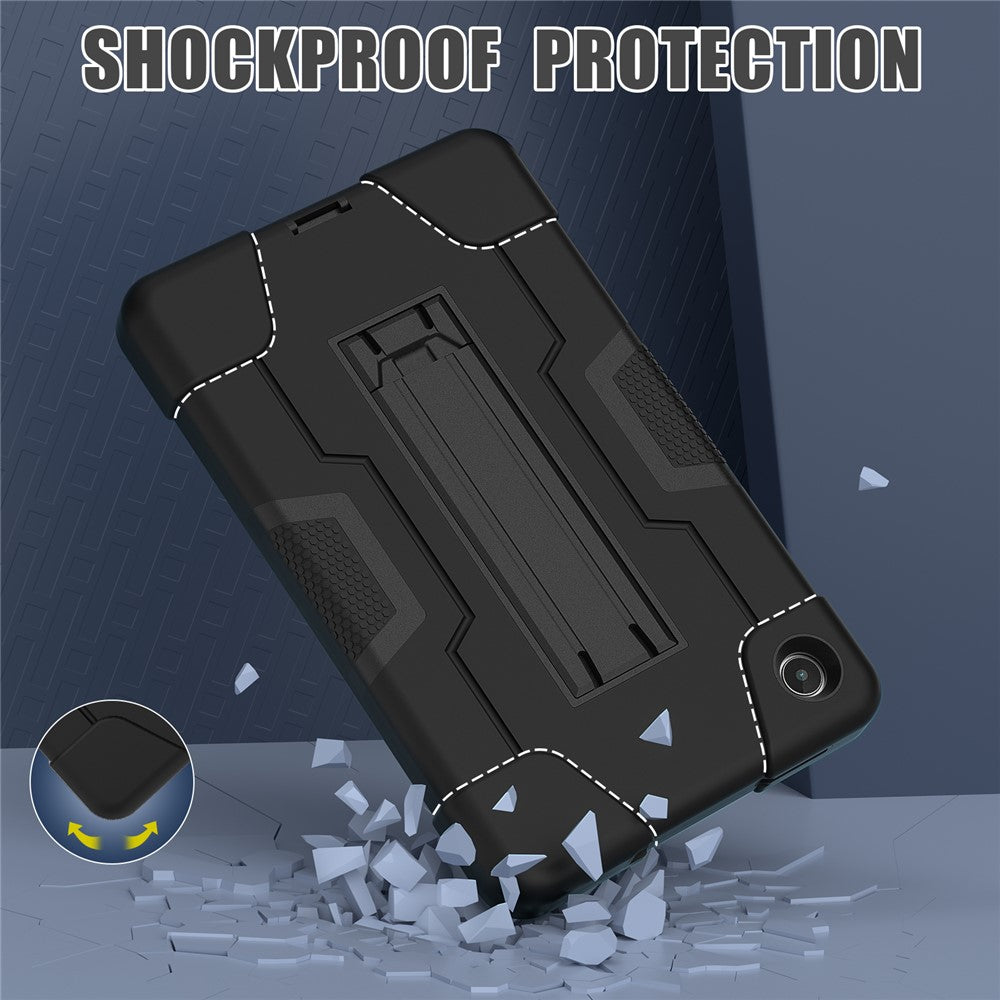 For Lenovo Tab M8 (4th Gen) 2024 TB-301XU / M8 (4th Gen) 2023 TB-300FU Tablet Case Robot Style Silicone + PC Kickstand Cover