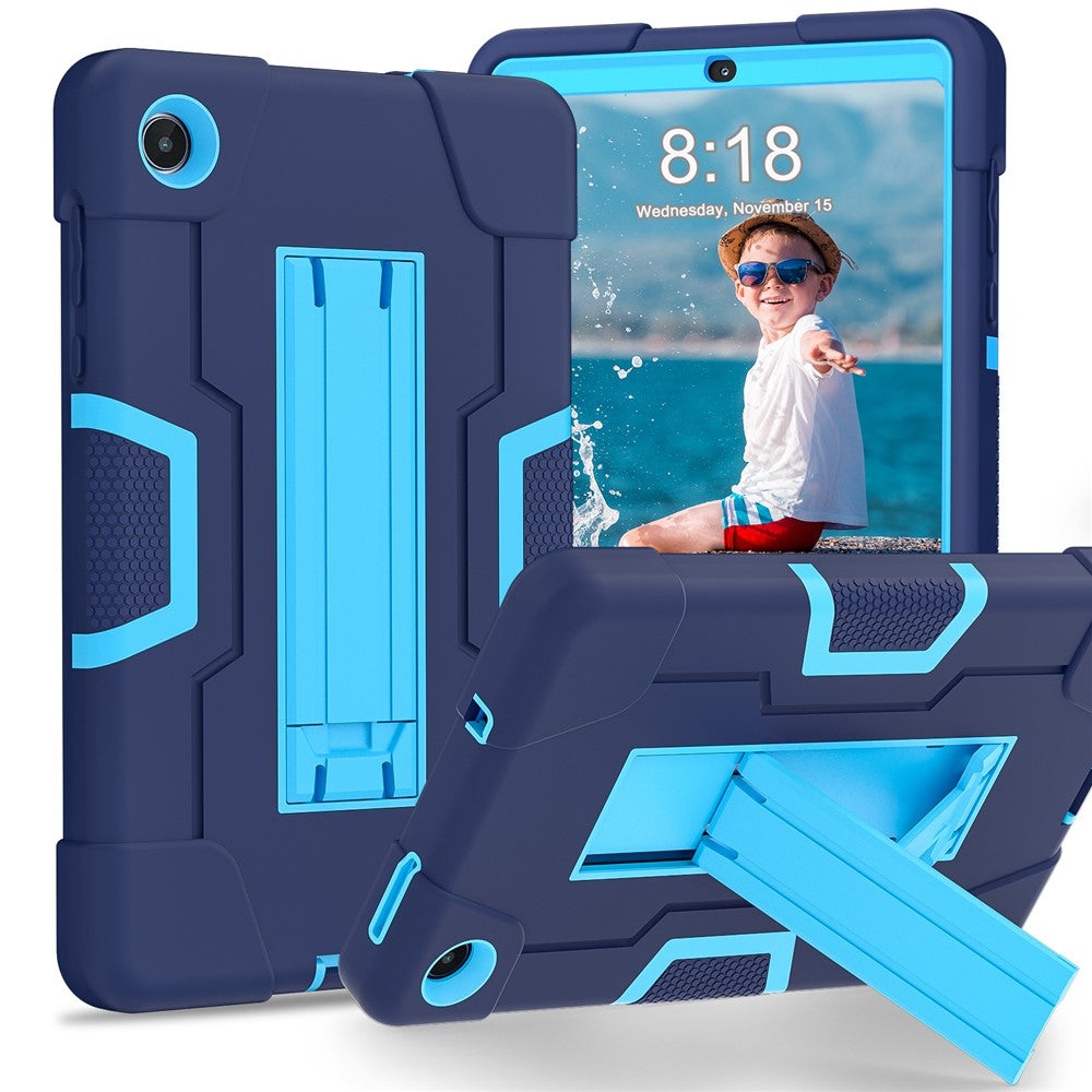 For Lenovo Tab M8 (4th Gen) 2024 TB-301XU / M8 (4th Gen) 2023 TB-300FU Tablet Case Robot Style Silicone + PC Kickstand Cover
