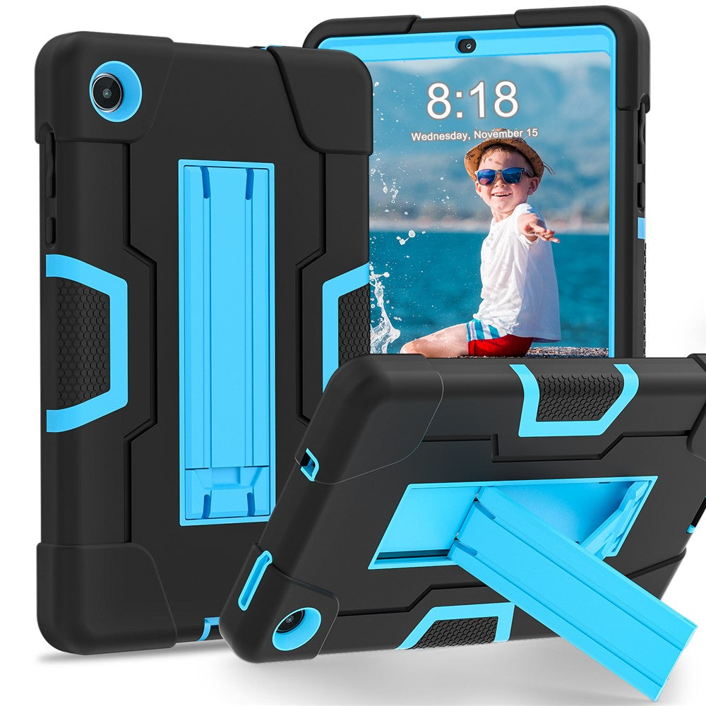 For Lenovo Tab M8 (4th Gen) 2024 TB-301XU / M8 (4th Gen) 2023 TB-300FU Tablet Case Robot Style Silicone + PC Kickstand Cover