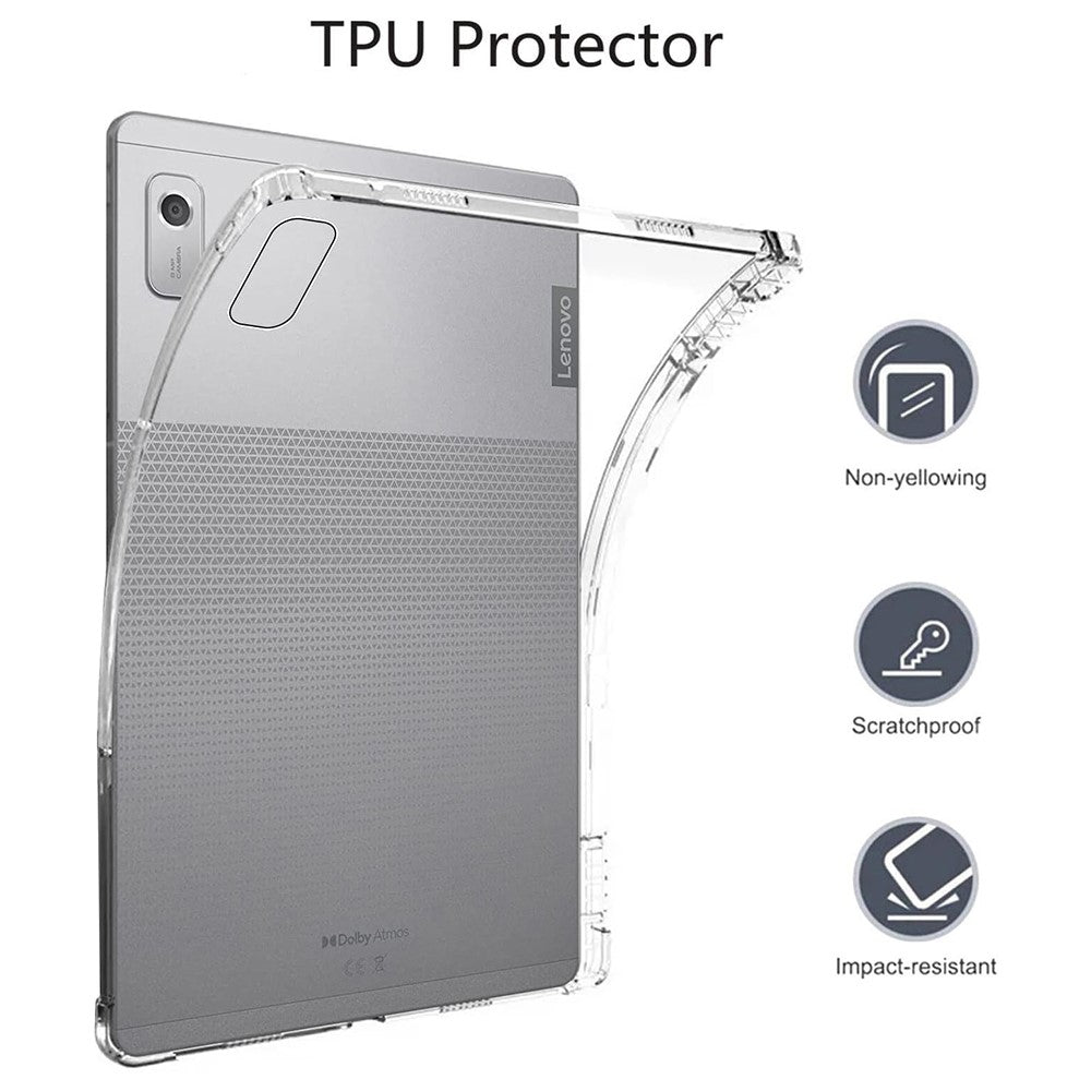For Lenovo Tab M9 TB-310FU TPU Tablet Case Anti-drop Transparent Cover Reinforced Corners Shell
