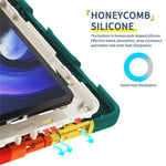 For Xiaomi Pad 6 PC + Silicone Protective Cover 360-degree Rotary Kickstand Drop-proof Tablet Case