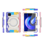 For Xiaomi Pad 6 PC + Silicone Protective Cover 360-degree Rotary Kickstand Drop-proof Tablet Case