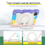 For Xiaomi Pad 6 PC + Silicone Protective Cover 360-degree Rotary Kickstand Drop-proof Tablet Case
