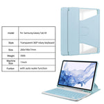 For Samsung Galaxy Tab S9 Tablet Case 360-Degree Rotating Stand Leather+Acrylic Cover with Wireless Keyboard