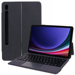 Til Samsung Galaxy Tab S10 FE / S9 FE / S9 Lædercover + Touchpad Bluetooth-kompatibelt Tastatur med Baggrundsbelysning