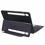 Til Samsung Galaxy Tab S10 FE / S9 FE / S9 Lædercover + Touchpad Bluetooth-kompatibelt Tastatur med Baggrundsbelysning