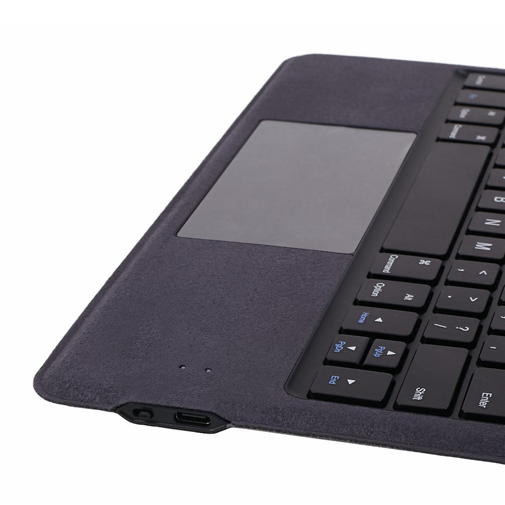 Til Samsung Galaxy Tab S10 FE / S9 FE / S9 Lædercover + Touchpad Bluetooth-kompatibelt Tastatur med Baggrundsbelysning