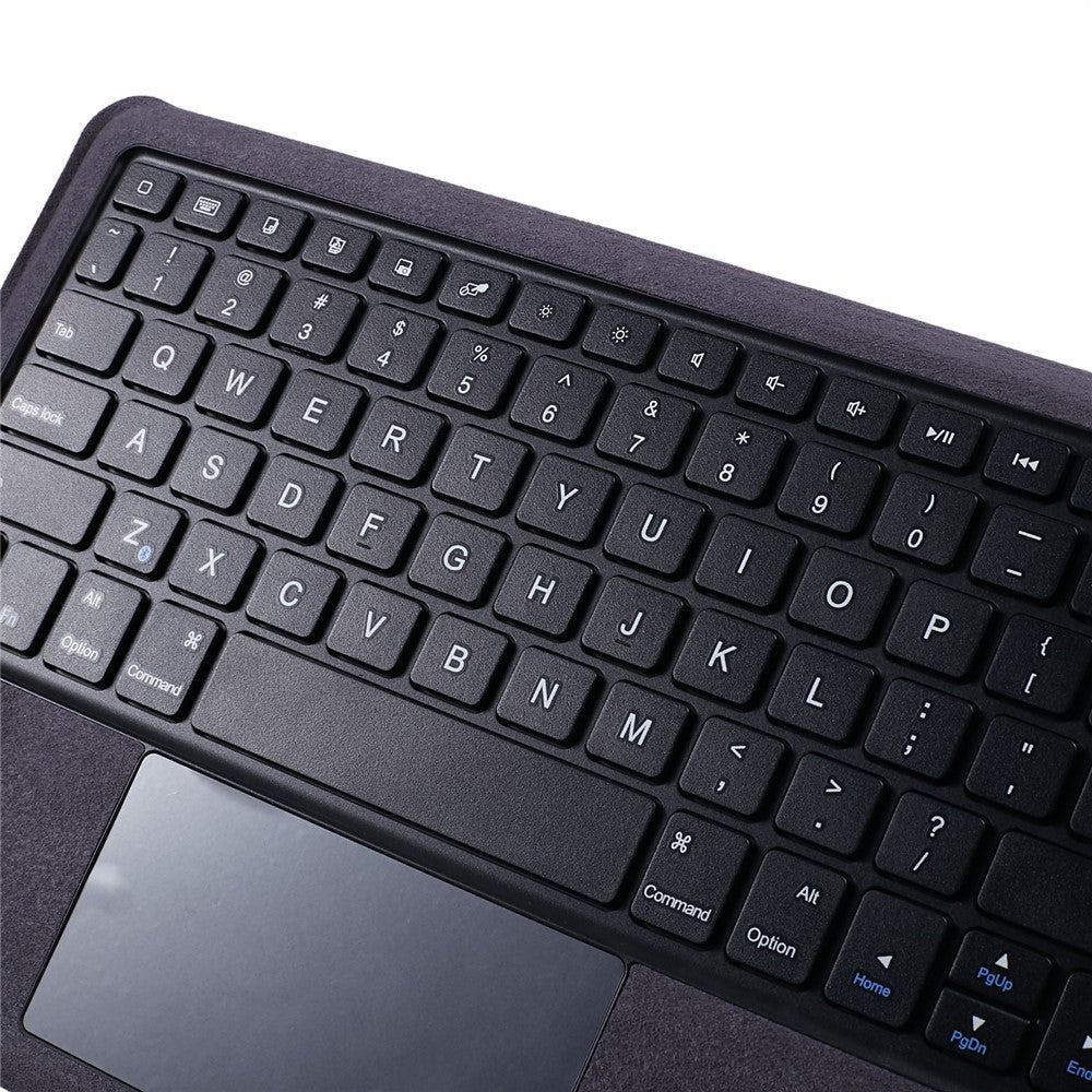Til Samsung Galaxy Tab S10 FE / S9 FE / S9 Lædercover + Touchpad Bluetooth-kompatibelt Tastatur med Baggrundsbelysning