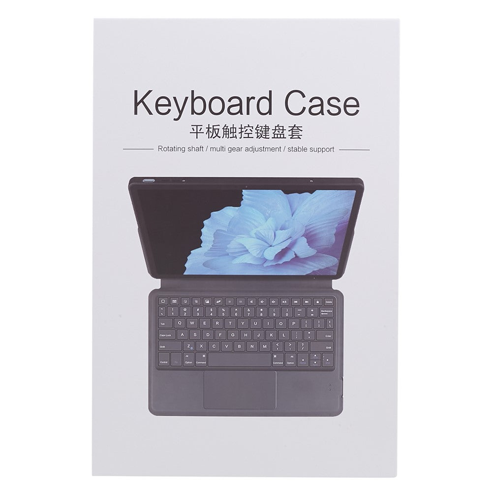 Til Samsung Galaxy Tab S10 FE / S9 FE / S9 Lædercover + Touchpad Bluetooth-kompatibelt Tastatur med Baggrundsbelysning