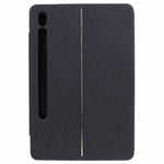 Til Samsung Galaxy Tab S10 FE / S9 FE / S9 Lædercover + Touchpad Bluetooth-kompatibelt Tastatur med Baggrundsbelysning