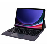 Til Samsung Galaxy Tab S10 FE / S9 FE / S9 Lædercover + Touchpad Bluetooth-kompatibelt Tastatur med Baggrundsbelysning