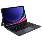 Til Samsung Galaxy Tab S10 FE / S9 FE / S9 Lædercover + Touchpad Bluetooth-kompatibelt Tastatur med Baggrundsbelysning