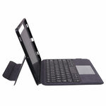 Til Samsung Galaxy Tab S10 FE / S9 FE / S9 Lædercover + Touchpad Bluetooth-kompatibelt Tastatur med Baggrundsbelysning