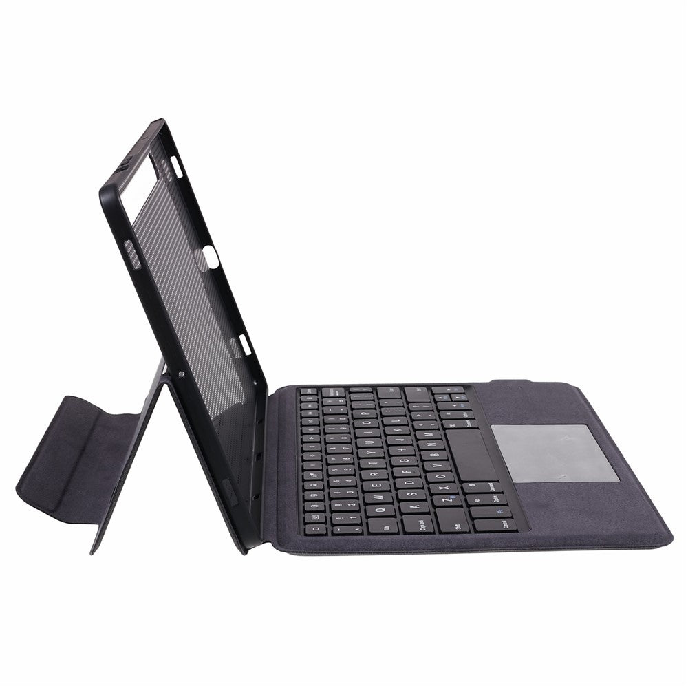 Til Samsung Galaxy Tab S10 FE / S9 FE / S9 Lædercover + Touchpad Bluetooth-kompatibelt Tastatur med Baggrundsbelysning