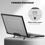Til MacBook Pro 16 tommer (2026) A3429 A3428 / (2025) A3186 A3403 / (2024) A2991 / (2023) A2780 / (2021) A2485 skridsikker laptopcover med varmeafledning PC+TPU støttefod