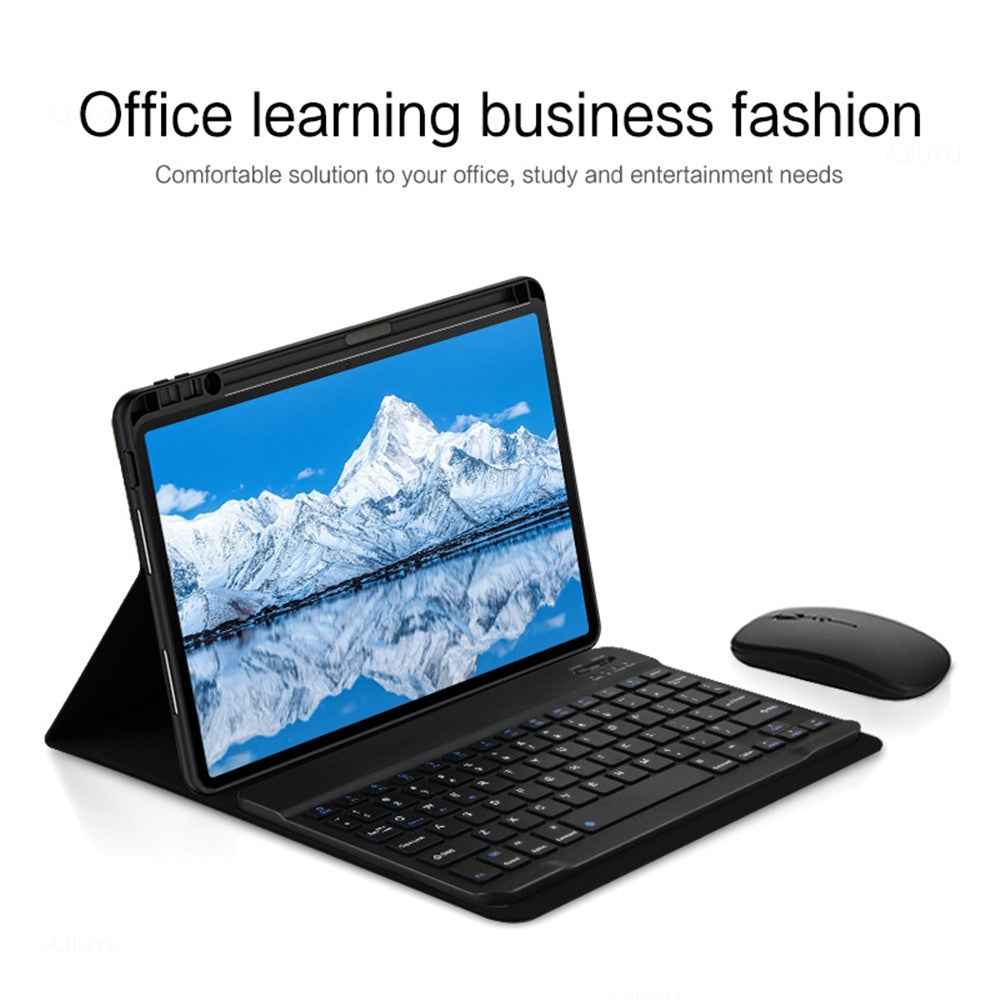 For Huawei Qingyun C7 Leather Stand Tablet Case with Detachable Magnetic Wireless Keyboard (Without Touchpad)