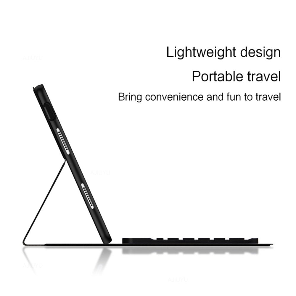 For Huawei Qingyun C7 Leather Stand Tablet Case with Detachable Magnetic Wireless Keyboard (Without Touchpad)