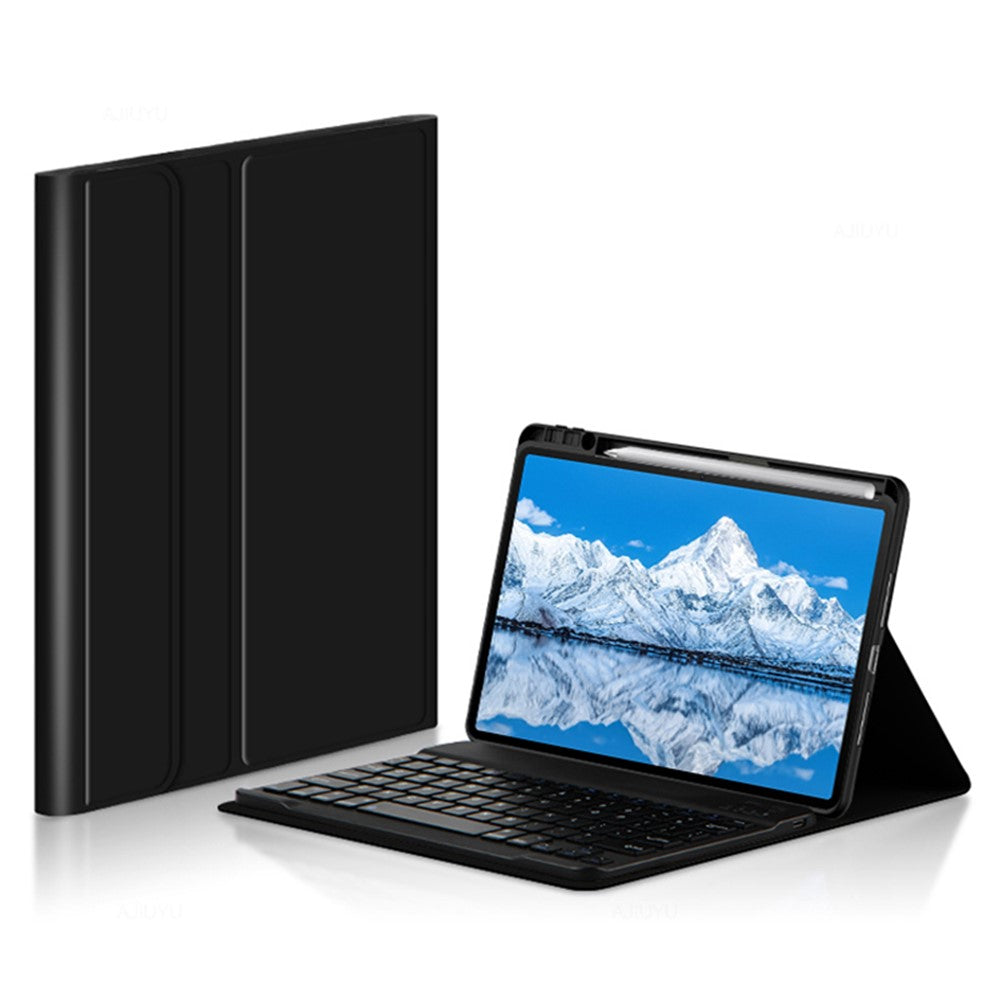 For Huawei Qingyun C7 Leather Stand Tablet Case with Detachable Magnetic Wireless Keyboard (Without Touchpad)