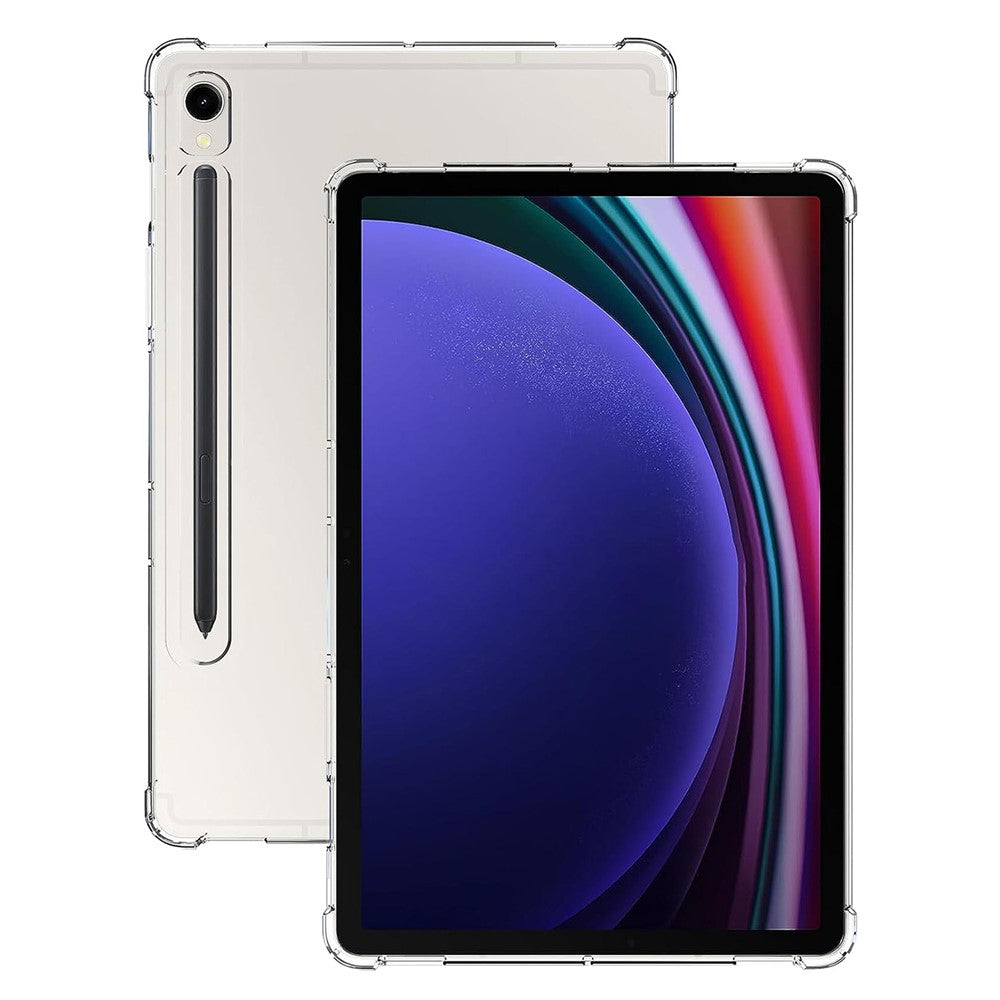 Til Samsung Galaxy Tab S9 Tabletcover med forstærkede hjørner, stødsikkert, transparent TPU-cover