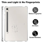 Til Samsung Galaxy Tab S9 Tabletcover med forstærkede hjørner, stødsikkert, transparent TPU-cover