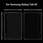 Til Samsung Galaxy Tab S9 Tabletcover med forstærkede hjørner, stødsikkert, transparent TPU-cover