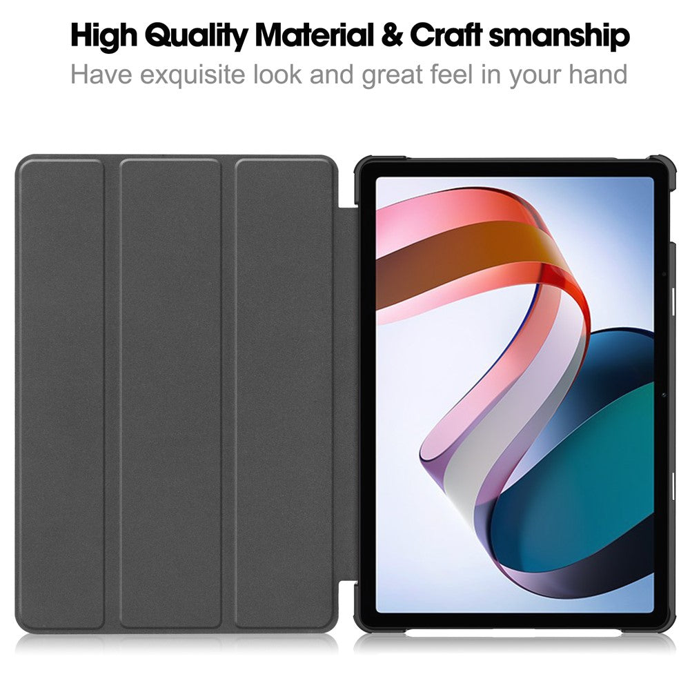 For Xiaomi Redmi Pad SE Tri-Fold Stand Tablet Case Anti-Drop PU Leather Tablet Cover