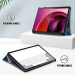Trippelvikbart stativfodral för Lenovo Tab M10 5G TB-360ZU, surfplattefodral i PU-läder med mönstertryck och automatisk viloläge/väckning