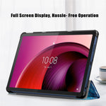 Trippelvikbart stativfodral för Lenovo Tab M10 5G TB-360ZU, surfplattefodral i PU-läder med mönstertryck och automatisk viloläge/väckning