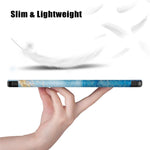 Trippelvikbart stativfodral för Lenovo Tab M10 5G TB-360ZU, surfplattefodral i PU-läder med mönstertryck och automatisk viloläge/väckning