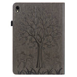 For Samsung Galaxy Tab S10 FE / S9 FE / S9 Tree Deer Imprinted Stand Cover PU Leather Card Holder Tablet Case