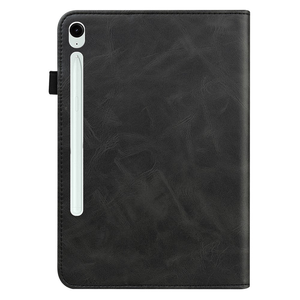 For Samsung Galaxy Tab S10 FE / S9 FE / S9 PU Stand Cover Line Imprinted Protective Tablet Cover with Card Slots