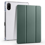 Til Honor Pad V8 Pro Trifold Stand Tablet Case PU-læder Gennemsigtigt TPU-bagcover Smart Cover med Blyantsholder