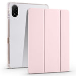 Til Honor Pad V8 Pro Trifold Stand Tablet Case PU-læder Gennemsigtigt TPU-bagcover Smart Cover med Blyantsholder