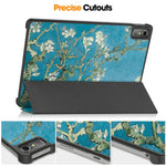 For Lenovo Tab M10 5G PU Leather Trifold Stand Cover Pattern Printing Auto Wake / Sleep Tablet Case