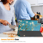 For Lenovo Tab M10 5G PU Leather Trifold Stand Cover Pattern Printing Auto Wake / Sleep Tablet Case