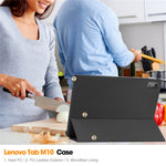 For Lenovo Tab M10 5G Tri-fold Stand Smart Cover PU Leather Auto Wake / Sleep Tablet Case