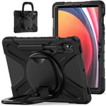 For Samsung Galaxy Tab S10 Lite / S10 FE / S9 FE / S9 / S8 / S7 PC+Silicone Case Rotating Kickstand Tablet Cover