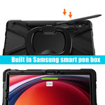 For Samsung Galaxy Tab S10 Lite / S10 FE / S9 FE / S9 / S8 / S7 PC+Silicone Case Rotating Kickstand Tablet Cover