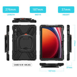 For Samsung Galaxy Tab S10 Lite / S10 FE / S9 FE / S9 / S8 / S7 PC+Silicone Case Rotating Kickstand Tablet Cover