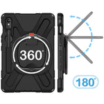 For Samsung Galaxy Tab S10 Lite / S10 FE / S9 FE / S9 / S8 / S7 PC+Silicone Case Rotating Kickstand Tablet Cover
