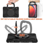 For Samsung Galaxy Tab S10 Lite / S10 FE / S9 FE / S9 / S8 / S7 PC+Silicone Case Rotating Kickstand Tablet Cover
