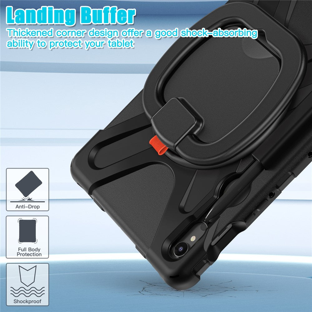 For Samsung Galaxy Tab S10 Lite / S10 FE / S9 FE / S9 / S8 / S7 PC+Silicone Case Rotating Kickstand Tablet Cover